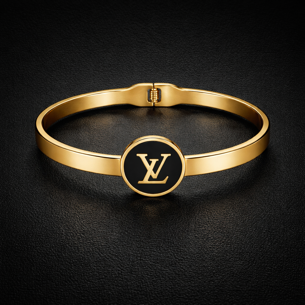 Signature Black Emblem Gold Bracelet
